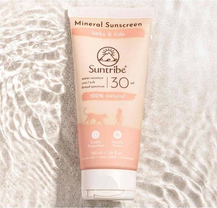 Immagine prodotto Suntribe Mineralische Bio-Sonnencreme Kids 100ml (Crema solare, SPF 30, 100 ml, 1 g)