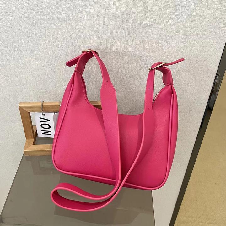 Produktbild Only-Bags.Store Vintage Unterarm Umhängetaschen Einfacher Stil Tasche Geldbörse Solid Farbe PU Leder Achselhöhle