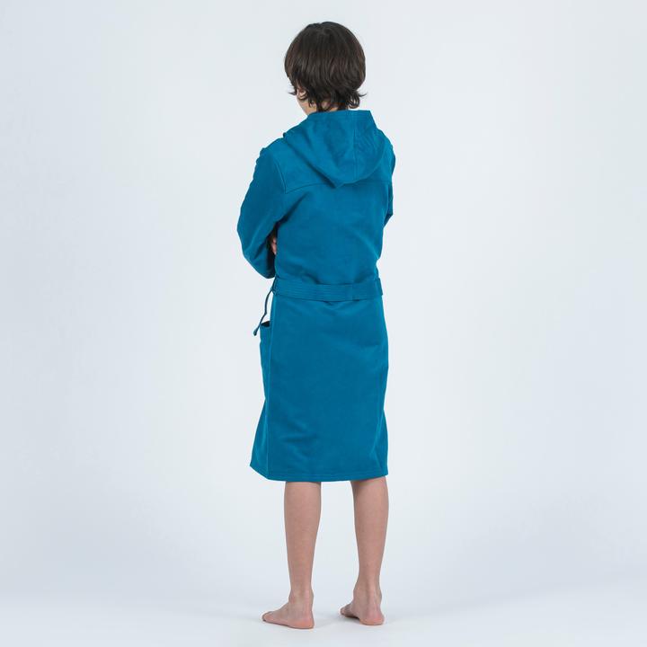 Actual product image Nabaiji Children's bathrobe microfibre compact - dark blue (140)