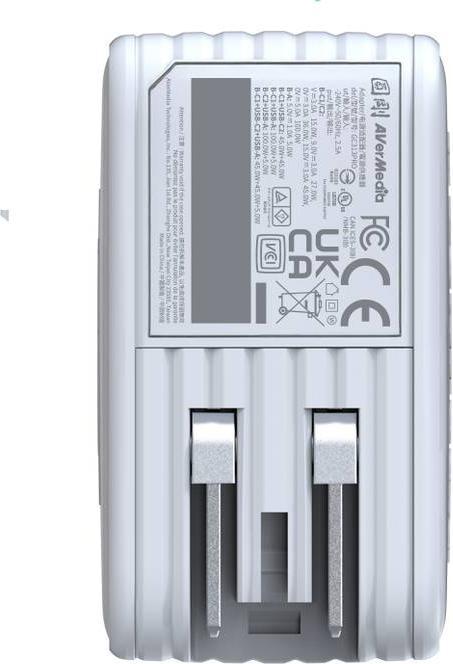 Actual product image AVerMedia Charging dock, EliteGO (GC313Pro) White, 100W GaN, HDMI (Mac)