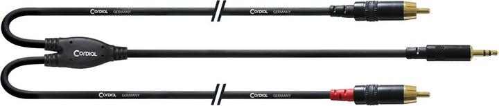 Produktbild Cordial CFY WCC-LONG - Stereo 3.5mm -> 2x Cinch Anschlusskabel (0.90 m, 3.5mm Klinke (AUX), Cinch)