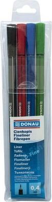 Image du produit Donau Crayon feutre fin, d-fine, 0, 4mm, 4 pièces, couleurs assorties (Mélange de couleurs, 4 x)
