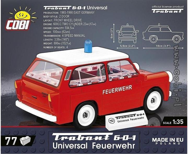Actual product image Cobi Trabant 601 fire brigade