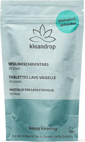 Image du produit Kleandrop Languettes pour lave-vaisselle (Tabs, 50 Cycles de lavage)