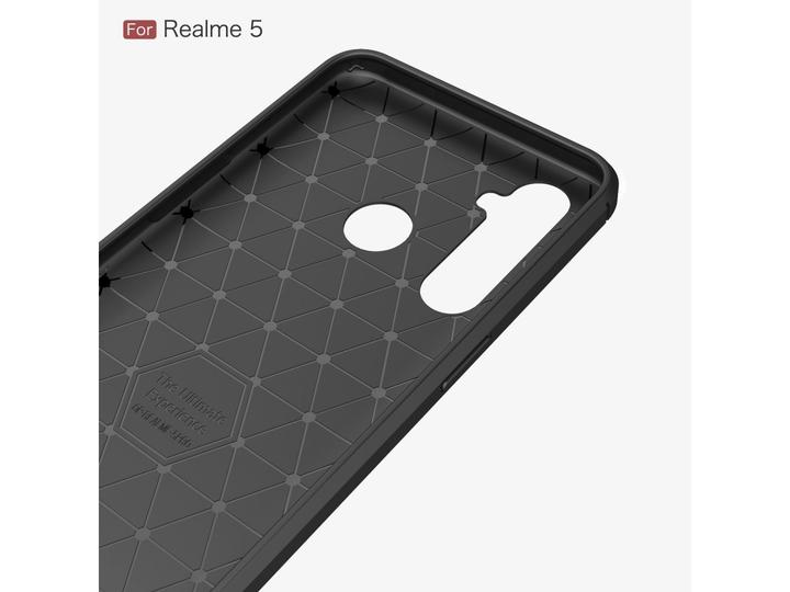 Actual product image Screenguard Realme 5 Cover Carbon Brushed Soft TPU (Realme 5)