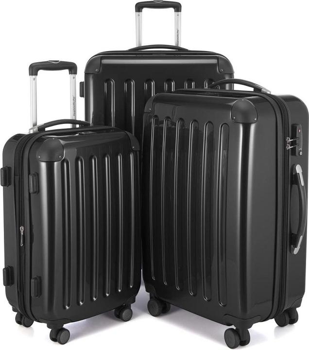 Hauptstadtkoffer Alex - Kofferset TSA Schwarz, S/M/L (119 l, Handgepäck (bis 50l), M (50 - 90l), L (90 - 115l))