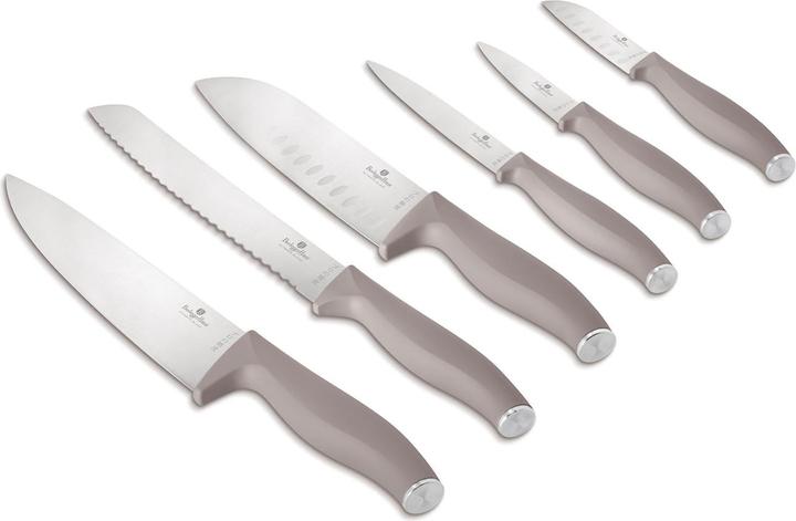 Produktbild BerlingerHaus Design Messerset, handgeschÃ¤rft, 6-teilig, taupe