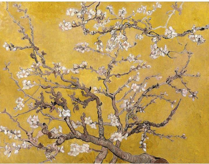 Produktbild Trenddeko van Gogh - Mandelblüte ocker (144 x 260 cm)