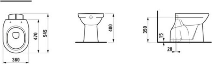 Produktbild Laufen Stand-WC PRO Tiefspüler, 6 l bahamabeige