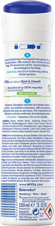 Actual product image NIVEA Fresh Natural (Spray, 150 ml)