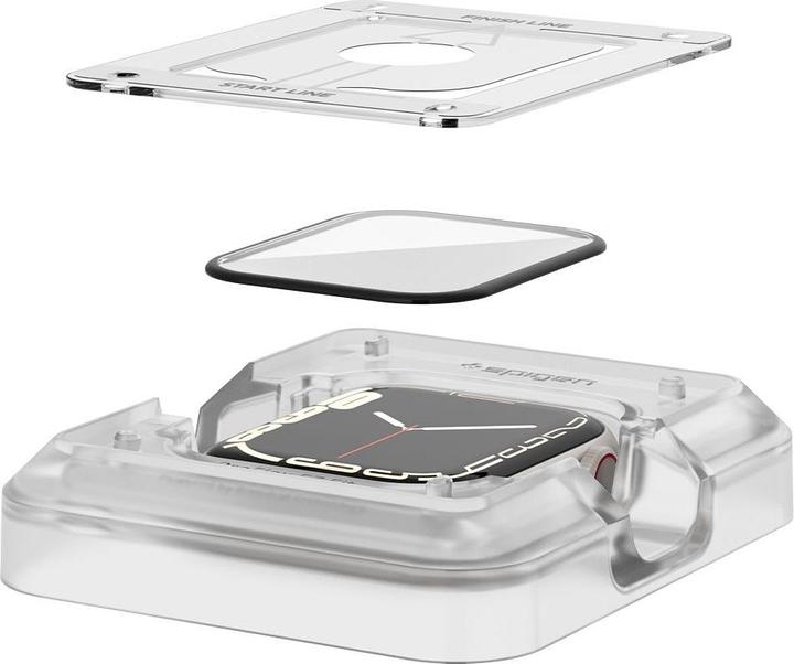 Actual product image Spigen ProFlex EZ FIT Apple Watch 7 45mm 2szt./2pcs AFL04051 Szkło Hybrydowe