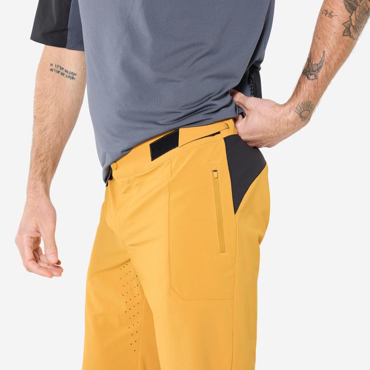 Image du produit Rockrider Short vélo unisexe réspirant, Ochre (XXL)