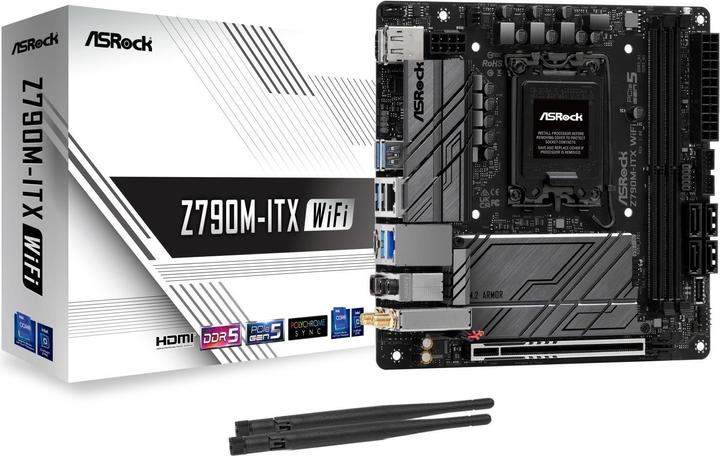 Image du produit AsRock Z790M-ITX WiFi (LGA 1700, Intel Z790, Mini-ITX)
