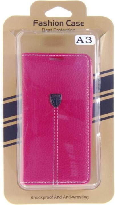 Immagine prodotto OEM Custodia a libro Fashion per Galaxy A3 - Rosa (Samsung Galaxy A3)