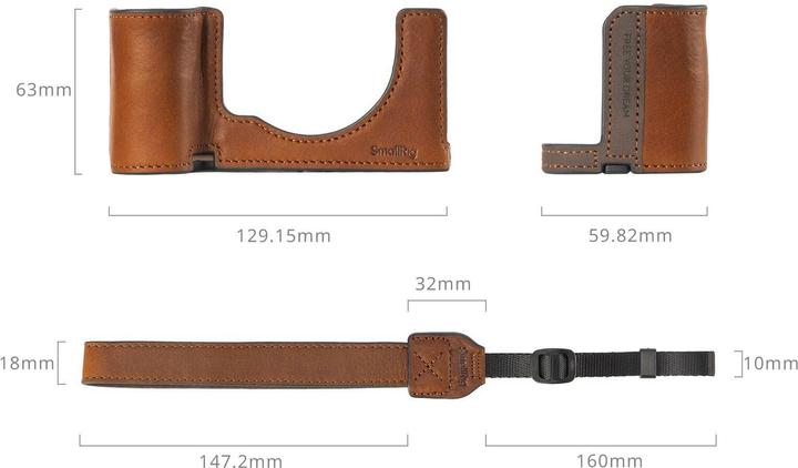 Actual product image SmallRig 5015 Camera Leather Case Kit for Sony Alpha 7C II / Alpha 7CR (Kamera Bereitschaftstasche)
