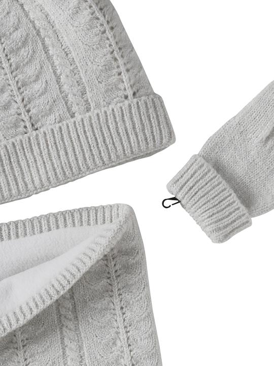 Immagine prodotto Vertbaudet Set da bambina: cappello, sciarpa rotonda e guanti