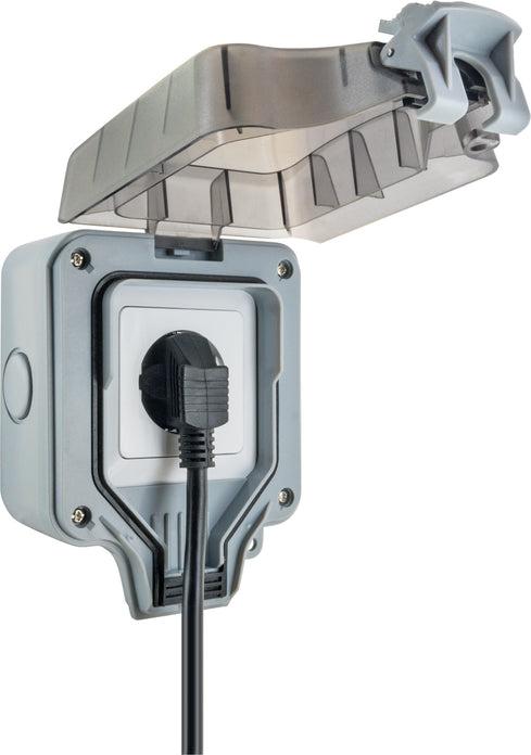 Produktbild Schwaiger Aussensteckdose IP66 1-Fach Schuko-Unterputzdose