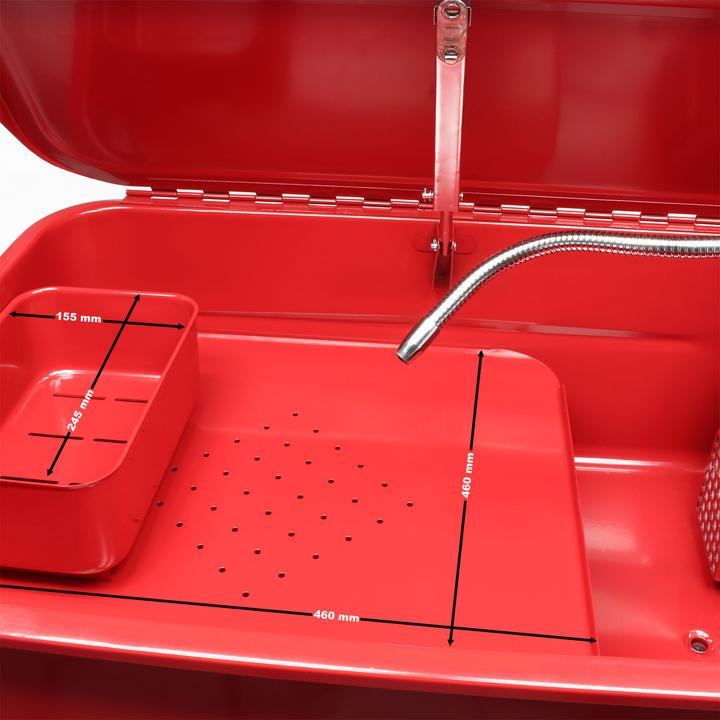 Produktbild Wiltec Teilewaschgerät 75,7L Stahl Teilereiniger Teilewäscher Rollbar