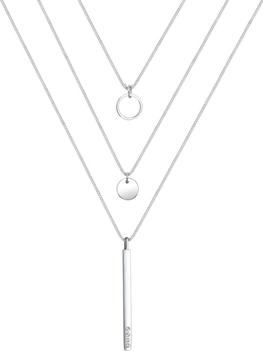 Image du produit Elli Géo, cercle, couche, rectangle (Cristal de verre, Argent sterling 925, 40 cm)