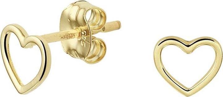 Image du produit Sparkle14 Ohrknöpfe Herz - Gold (Or jaune)