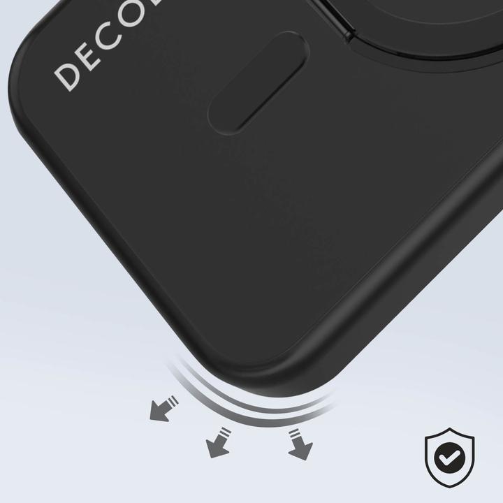 Actual product image Decoded Recycled Plastic Loop Stand Backcover iPhone 15 Plus Black (Apple iPhone 15 Plus)