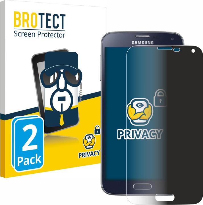 Produktbild BROTECT Sichtschutzfolie Anti-Spy Privacy Folie Blaulicht-Schutz (2 Stück, Samsung Galaxy S5 Neo)
