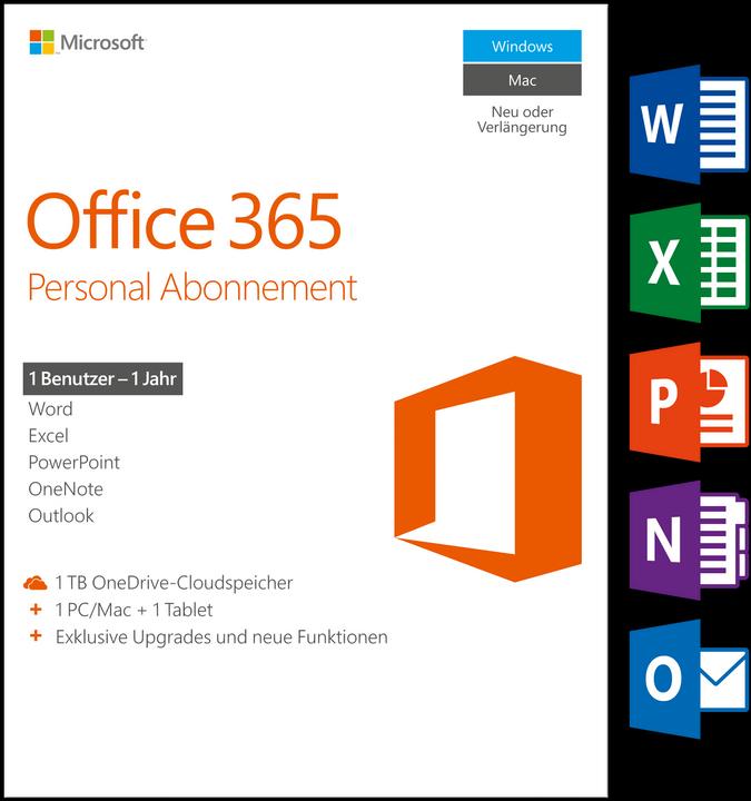 Image du produit Microsoft Office 365 Personnel (1 Utilisateur, 12 mois)