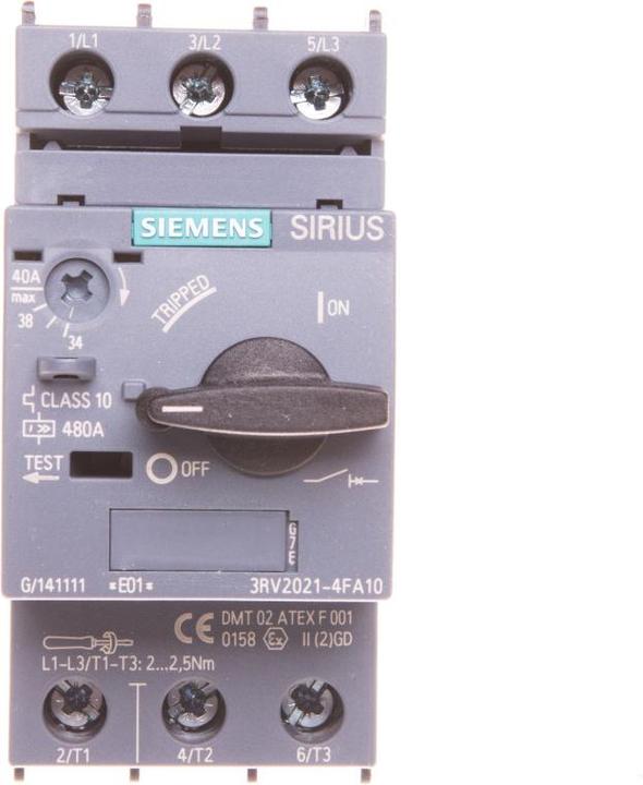 Actual product image Siemens CIRCUIT-BREAKER SZ S0,N RELEASE,34-40A