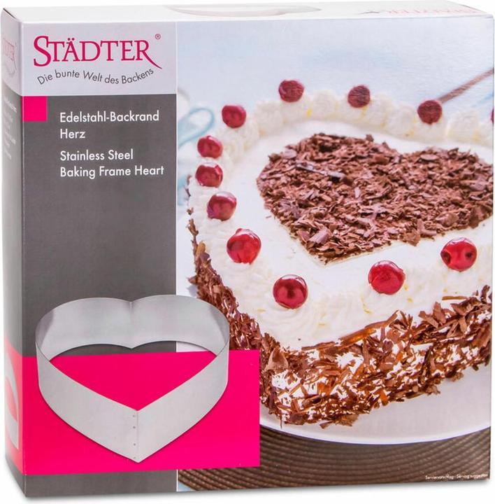 Immagine prodotto Städter Telaio per torte in acciaio inossidabile Cuore (26 cm)