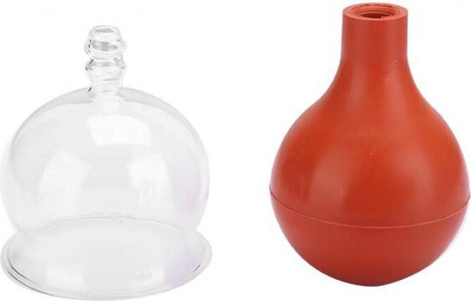 Produktbild DMC Cuppingglas mit rotem Saugball Grösse 5 Durchmesser 5.0 cm