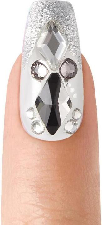 Actual product image Herba Kiss Majestic Nails - Sparkle (Artificial nails, Grey, Transparent)