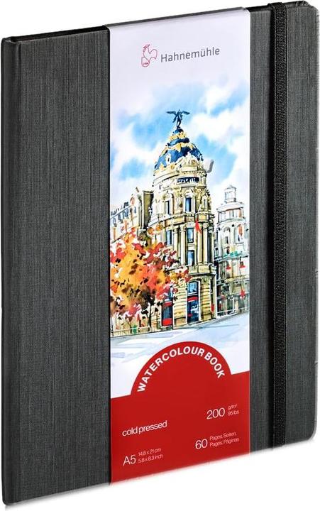 Produktbild Hahnemühle Watercolour Book A 5 Portraitformat 60 Seiten 200 g (A5, Harter Einband)
