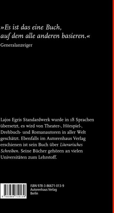 Produktbild Dramatisches Schreiben (Deutsch, Lajos Egri, Kerstin Winter, 2018)