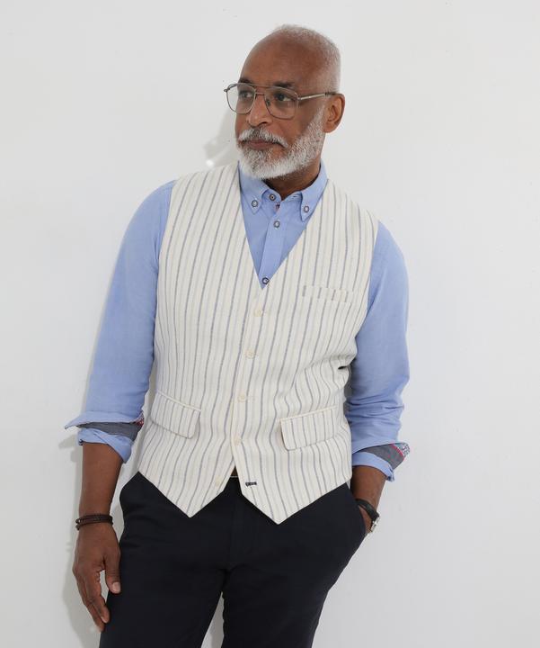 Produktbild Joe Browns Striped Linen Blend Suit Waistcoat (44)