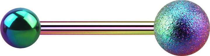 Image du produit Star Piercing Micro Barbell coloré avec boule et boule mouchetée (sans laiton, Acier chirurgical 316L)