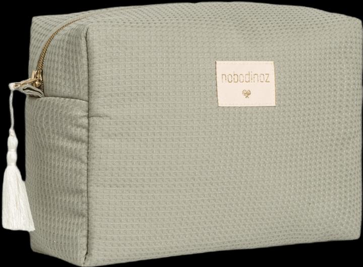 Actual product image Nobodinoz Diva Laurel Green Waterproof Cosmetic Bag