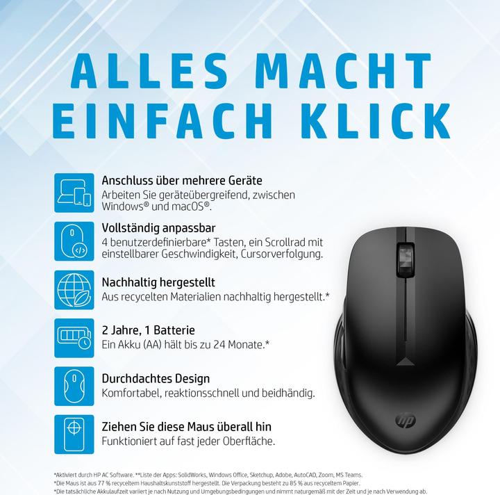 Image du produit HP 435 Wireless Maus Multi-Device (Sans fil)