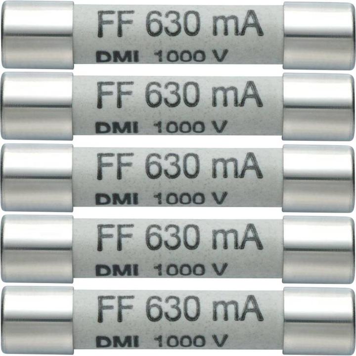 Actual product image Testo Fuse multimeter fuse set of 5 tzsicherungen 630mA/1000V (0.63 A)