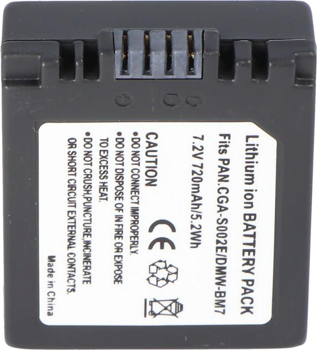 Image du produit AccuCell Akku Panasonic CGA-S002, CGR-S002, DMW-BM7 (Batterie)