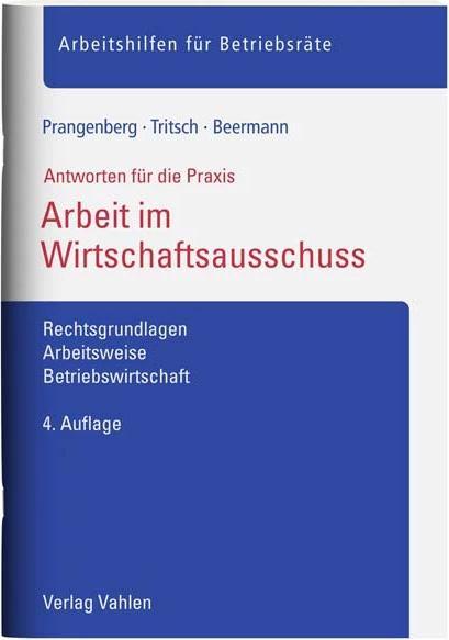 Actual product image Arbeit im Wirtschaftsausschuss (German, Arno Prangenberg, Marius Tritsch, Lars Beermann, 2023)