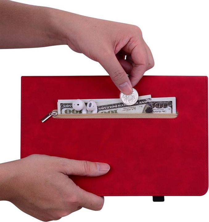 Image du produit Cover-Discount iPad 2022 (10.Gen) - Housse de protection avec zip poche rouge (iPad 2022 (10e génération))