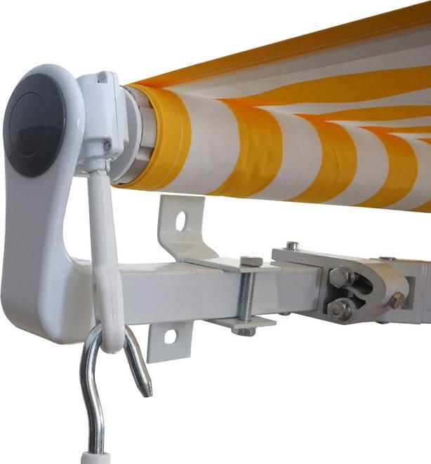 Immagine prodotto Swisshandel24 Tenda da sole in alluminio, tenda a bracci pieghevoli protezione solare 3x2,5m poliestere (3 m)