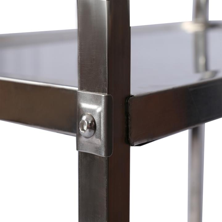 Immagine prodotto Wiltec Carro di servizio Acier affiné 3 sedie fino a 150 kg Desserte Table servante mobile avec frein