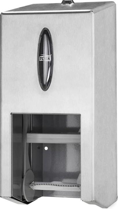 Actual product image Tork Dispenser MidSize Twin T7 t/toiletpapir rustfri 2rl/disp (1 x)