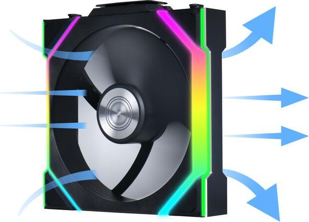 Productafbeelding Lian-Li UNI FAN SL Draadloze ARGB PWM ventilator - 120 mm, zwart (120 mm, 1 x)