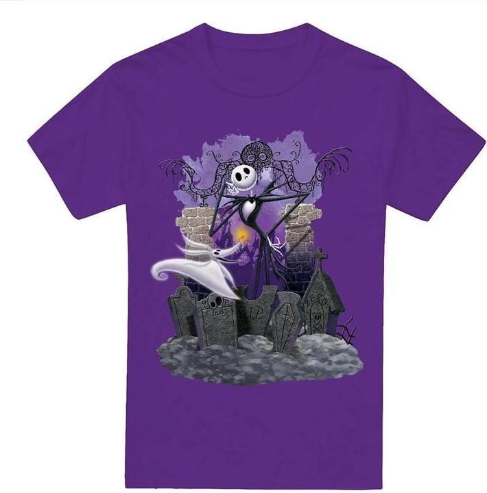Actual product image The Nightmare Before Christmas Mens Jack Skellington Grave T-Shirt (XXL)