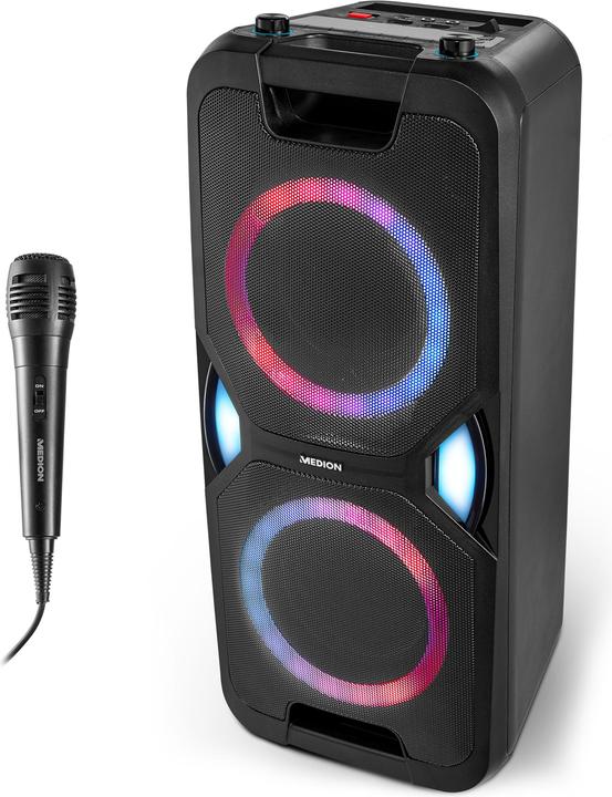 Produktbild Medion MD 44468 Partylautsprecher schwarz (15 h, Netzbetrieb, Akkubetrieb)