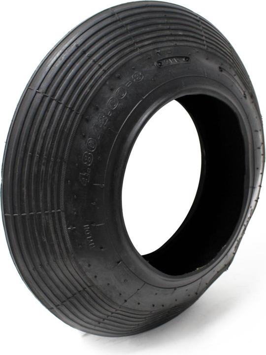 Immagine prodotto Wiltec Set di pneumatici per carriole 4 pneumatici con camere d'aria 4.00-8 TR13 con valvole angolate