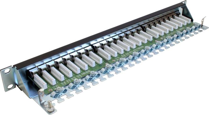 Produktbild InLine Patchfeld Cat.6 24-fach 48,26cm 19 Zoll 1HE schwarz RAL9005