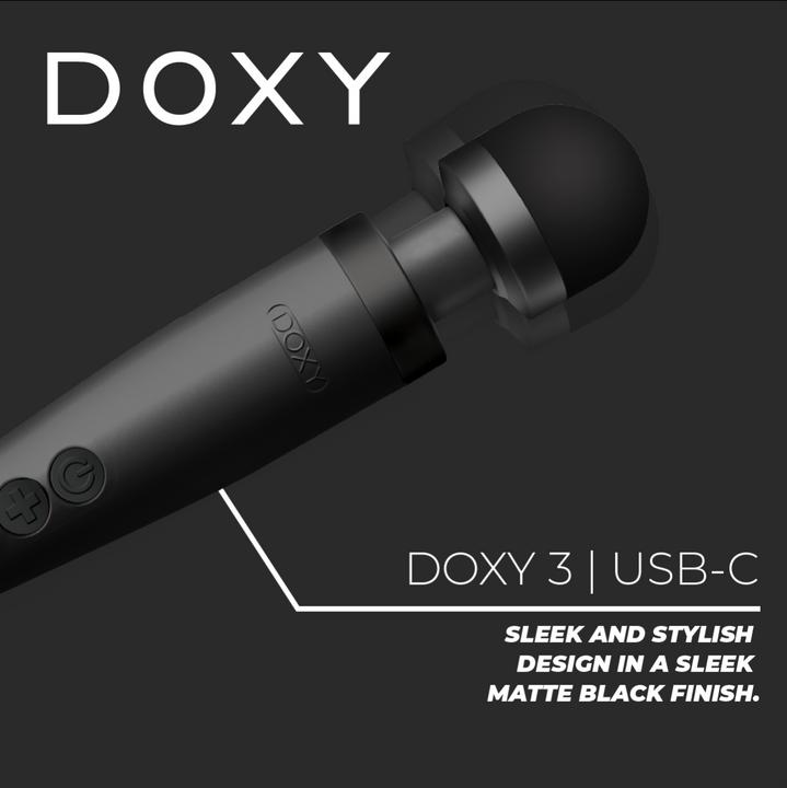 Produktbild Doxy 3 USBC Wand Vibrator Schwarz